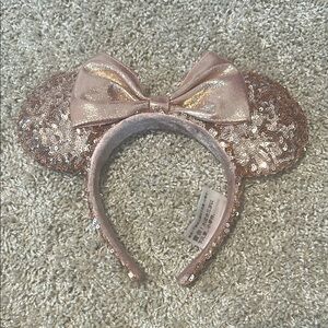 Sequin Mouse Ears Headband - Rose Gold